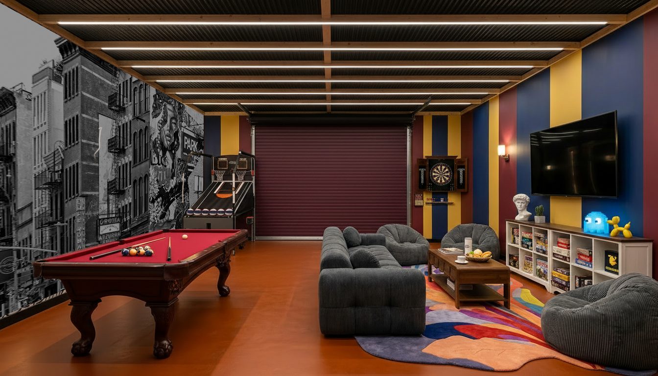 After — Game Room (Garage)